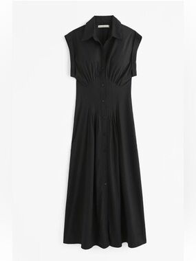 NWT Abercrombie & Fitch Black Button-Front Sleeveless Maxi Dress XL